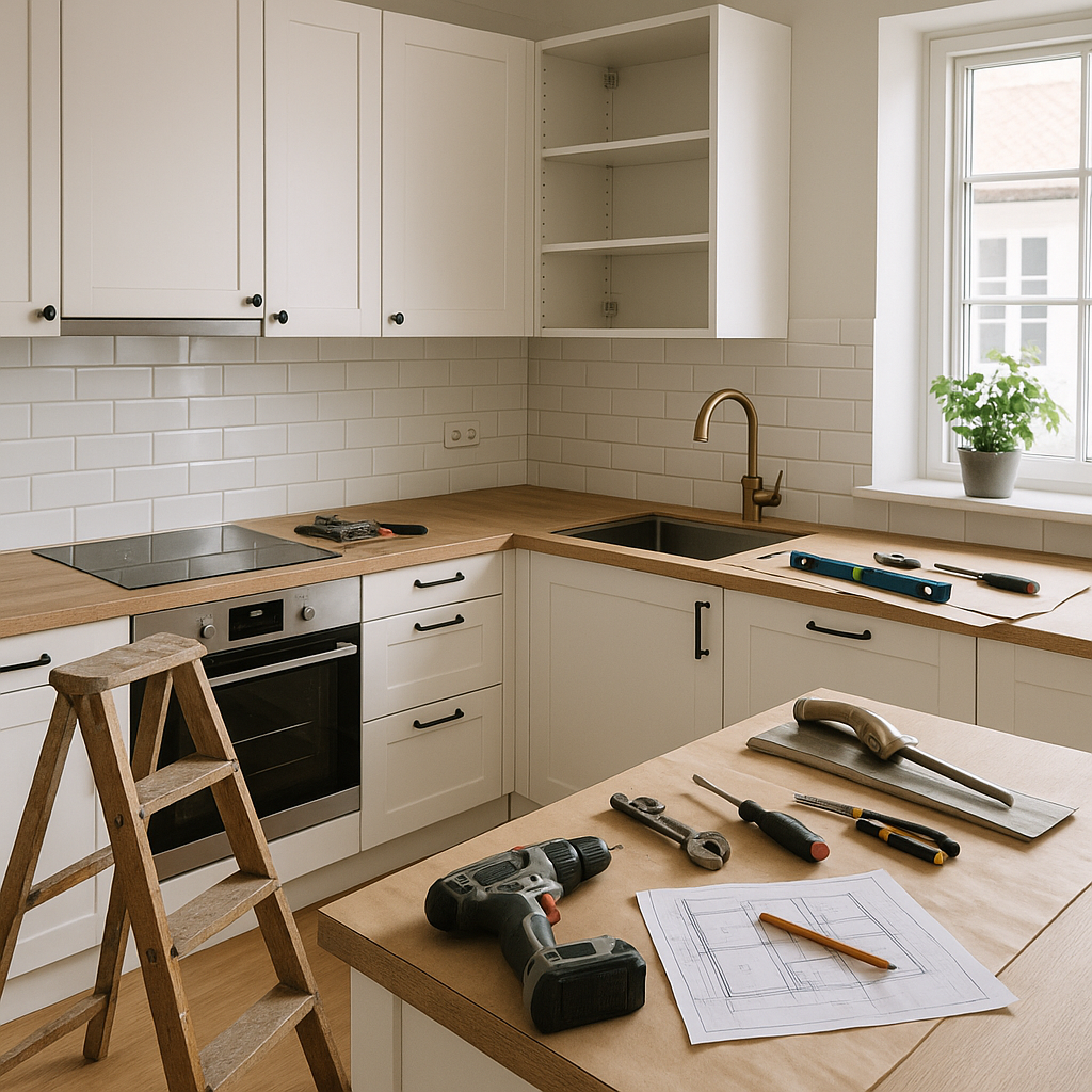 Fra slidt til stilrent køkken