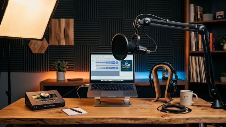 Podcast-optagelse derhjemme med godt lydudstyr