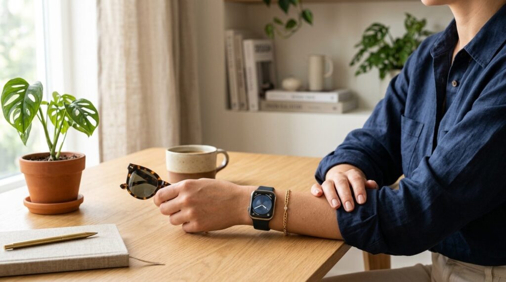 High-end product photography of modern tech accessories life